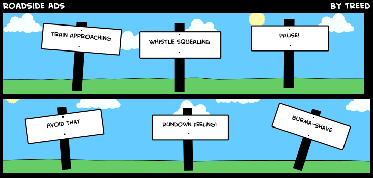Cartoon of Burma Shave
