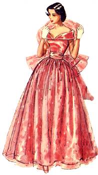 1950s style evening dresses