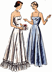 elegant 1950s evening dresses