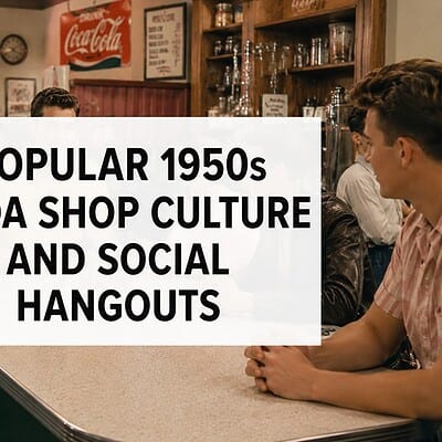 Popular 1950s Soda Shop Culture and Social Hangouts Photo
