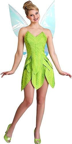 Women's Fairytale Tink Costume Adult Fairy Dress with Wings