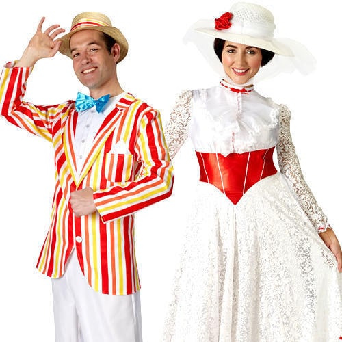 Mary Poppins or Bert Jolly Holiday Fancy Dress Disney Movie Adults Costumes New - Picture 1 of 6