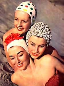 Fifties Swim caps, bathing cap