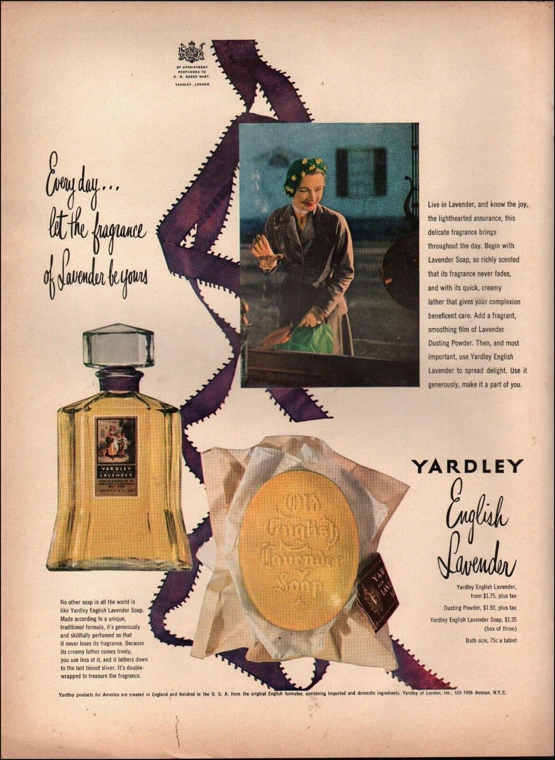 1950 Vintage ad Yardley English Lavender retro Perfume Fragrance 06/01/23 - Picture 1 of 1