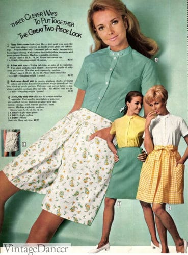 Original 1960s Vintage Pattern For Tight Cigarette Pants, Bermudas