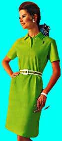 green 1960s dress