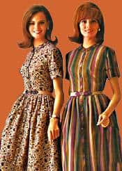 two 1960s casual day dresses