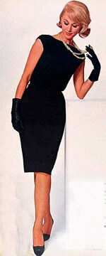 1960s Fashion - Basic Black Dress
