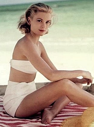 1950s fashion swimsuits Grace Kelly