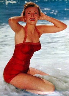 Classic Fifties One Piece Swimsuit in Red