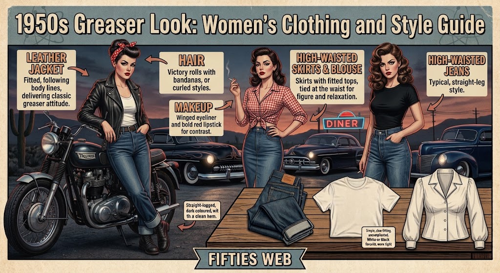 Iconic 1950s Greaser Look: Clothing, Hair, and Outfit Guide Iconic 1950s Greaser Look: Clothing, Hair, and Outfit Guide Photo