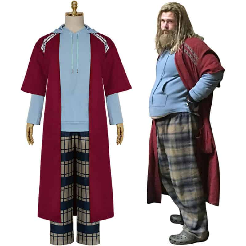 Avengers: Endgame Cosplay Fat Thor Costume Uniform Full Set Halloween Party - Picture 1 of 4