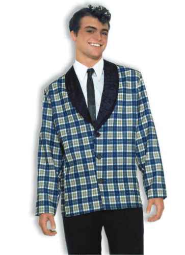 Flirtin 50s Jacket Buddy coat tie retro look plaid theatrical stage singer man - Picture 1 of 8