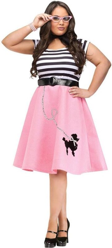 Fun World Poodle Skirt Dress Plus Size Costume