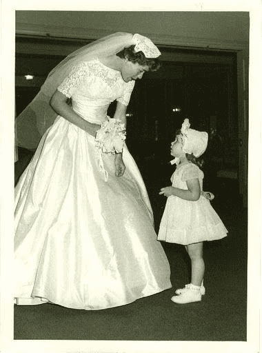 Iconic Elements of 1950s Wedding Dress Design Photo