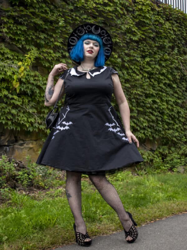 Plus Size - Black 1950s Bat Swing Dress – Retro Stage - Chic Vintage Dresses and Accessories