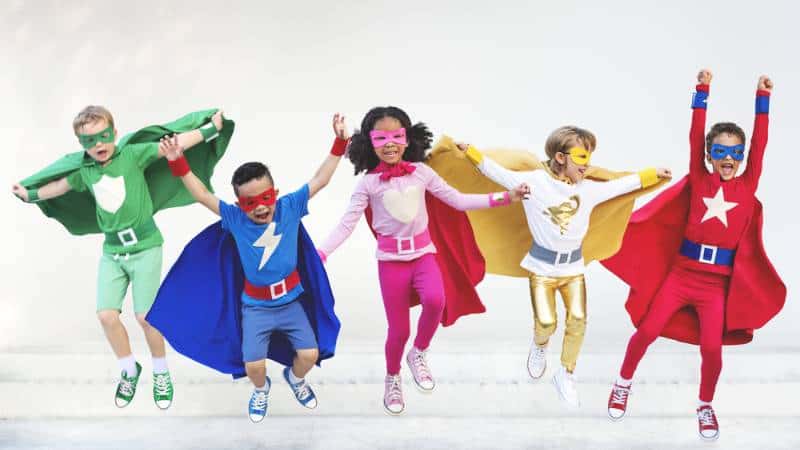 superheroes-kids-friends-playing-togetherness-fun | superhero costume for kids