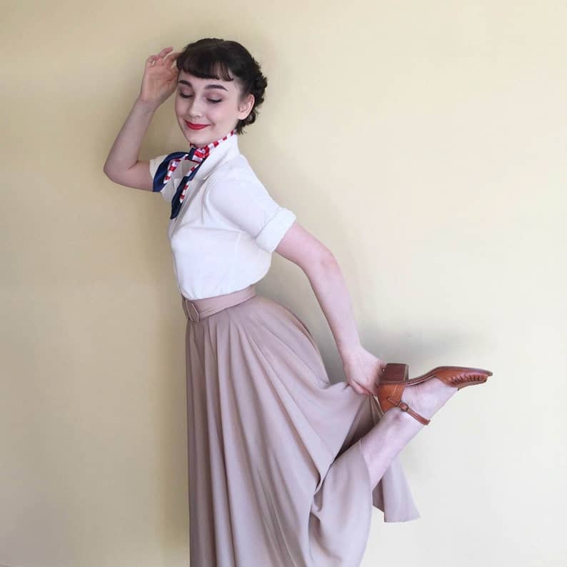 Audrey Hepburn skirt/ Roman Holiday Circular Skirt/ Vintage image 3