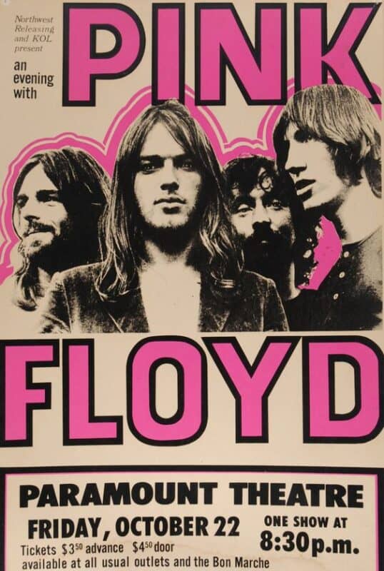 A pink Floyd poster.