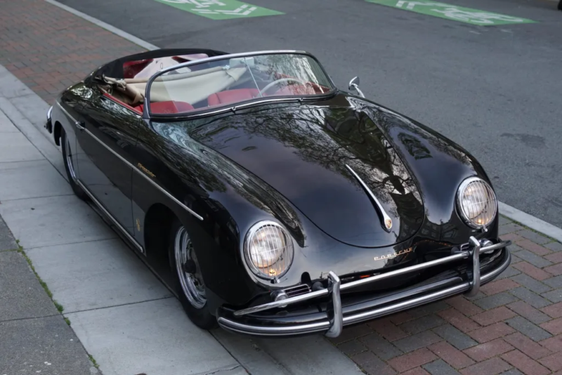 A black Porsche Speedster.