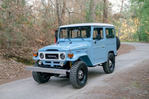 A retro Toyota Land Cruiser.