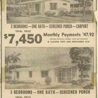 Mortgage Ads in the 50s with monthly payment of $47.92