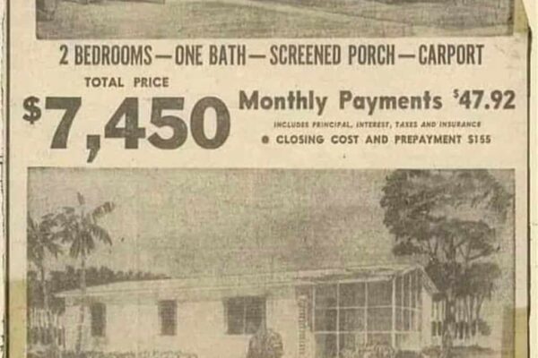 Mortgage Ads in the 50s with monthly payment of $47.92