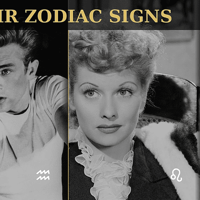 Zodiac Signs of Iconic 1950s Celebrities: Marilyn Monroe, Elvis, James Dean & Lucille Ball Photo